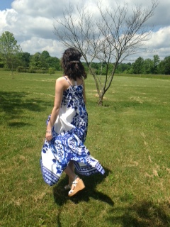 blue and white dress 2