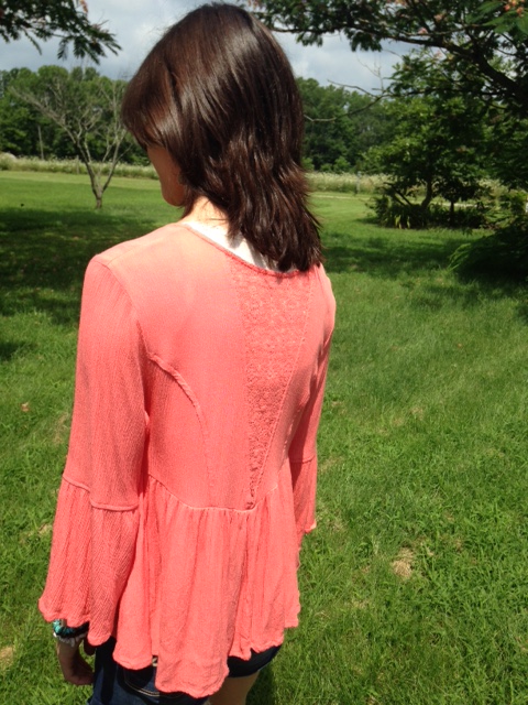 Coral with lace top 8