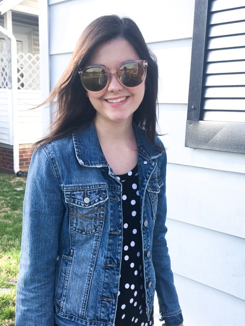 polka dot dress & tennis shoes 8